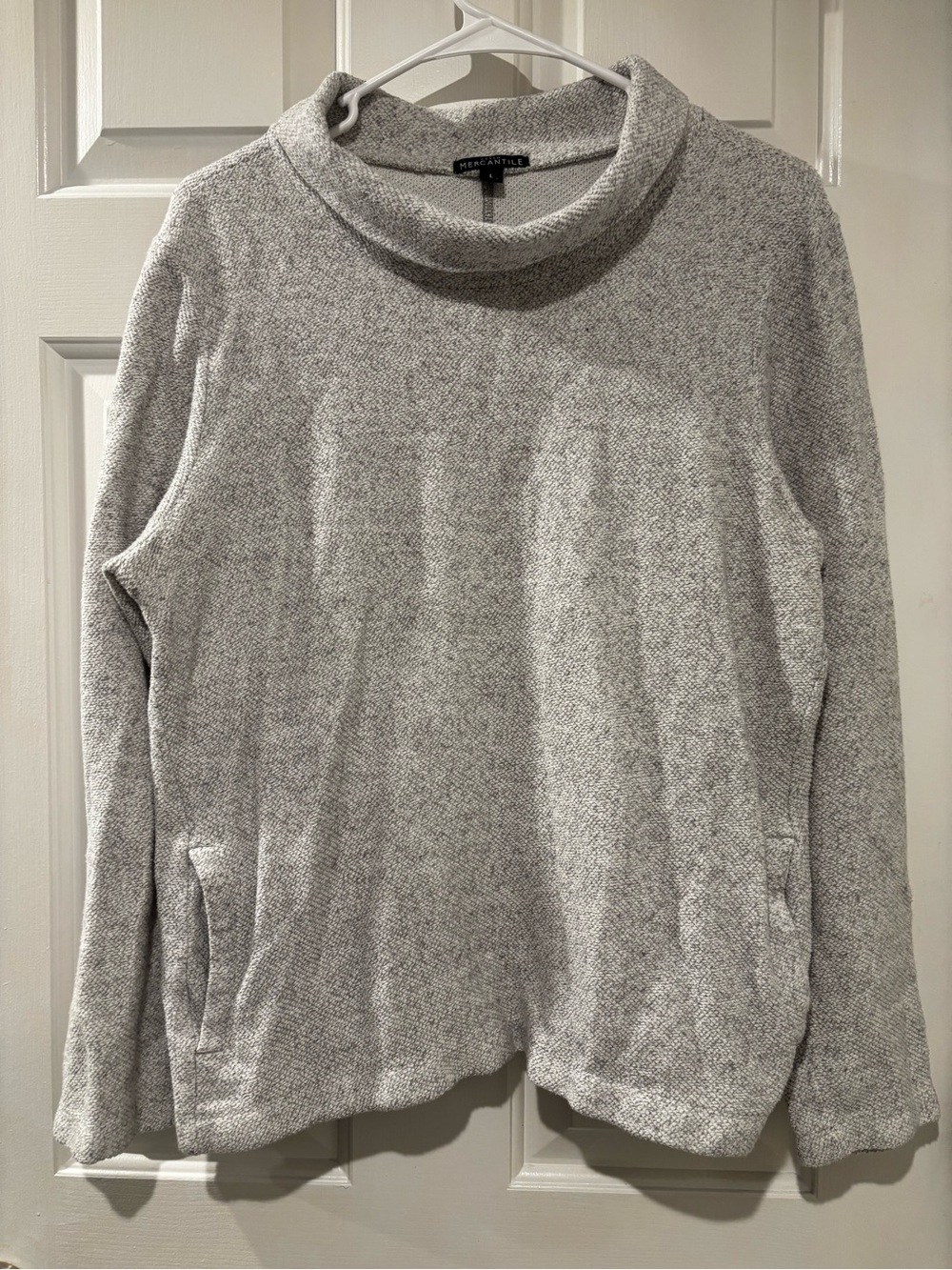 J. Crew Factory Heather Gray Cowl Neck Sweater